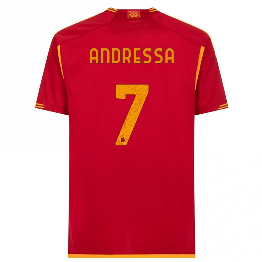 Niño Fútbol Camiseta Andressa #7 Rojo 1ª Equipación 2023/24