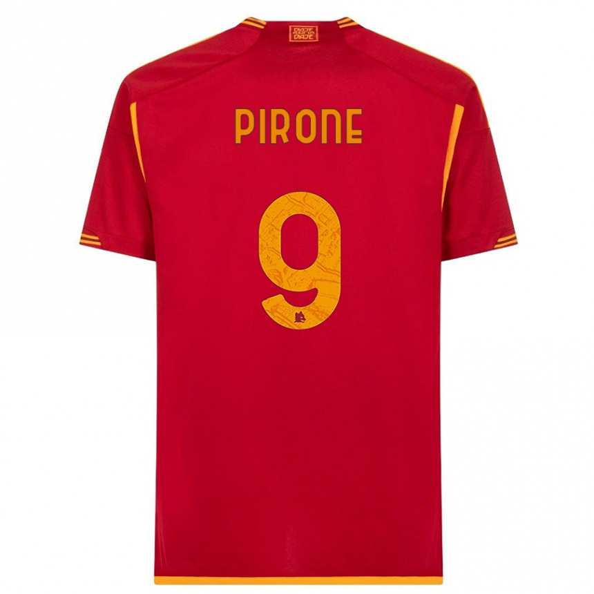 Niño Fútbol Camiseta Valeria Pirone #9 Rojo 1ª Equipación 2023/24