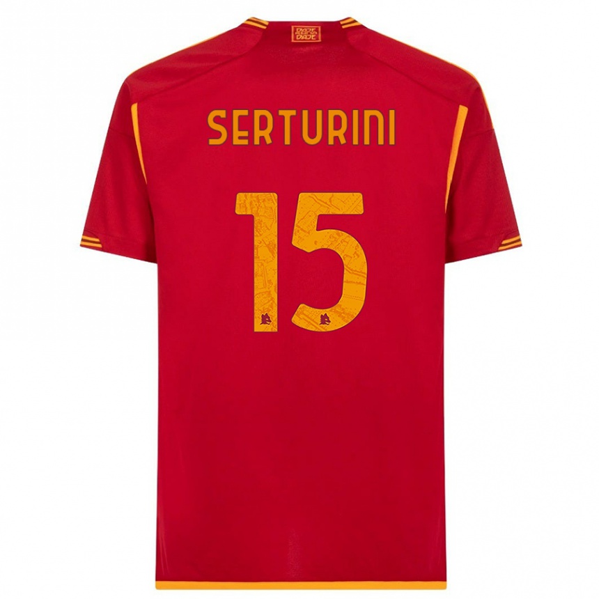Niño Fútbol Camiseta Annamaria Serturini #15 Rojo 1ª Equipación 2023/24
