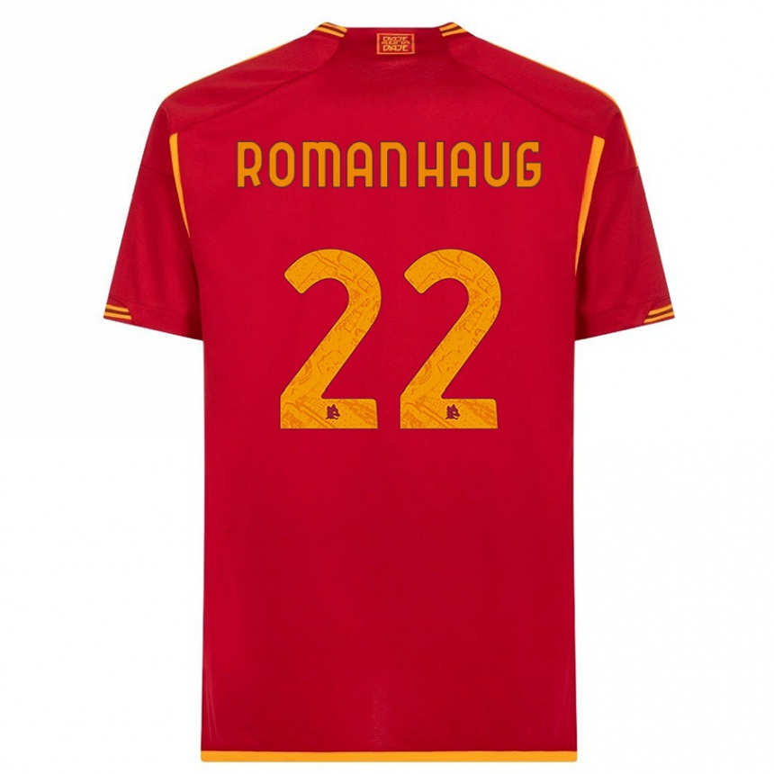 Niño Fútbol Camiseta Sophie Roman Haug #22 Rojo 1ª Equipación 2023/24