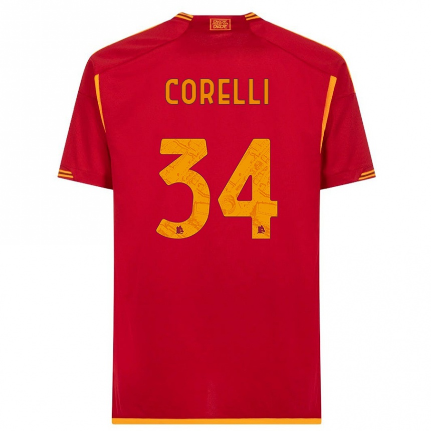 Niño Fútbol Camiseta Alice Corelli #34 Rojo 1ª Equipación 2023/24