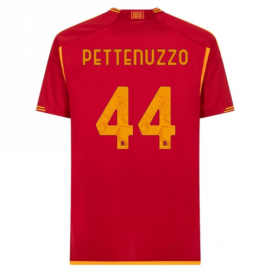 Niño Fútbol Camiseta Tecla Pettenuzzo #44 Rojo 1ª Equipación 2023/24