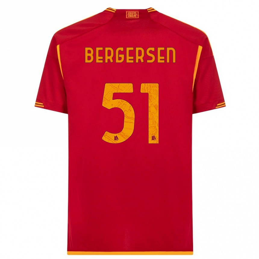 Niño Fútbol Camiseta Mina Bergersen #51 Rojo 1ª Equipación 2023/24