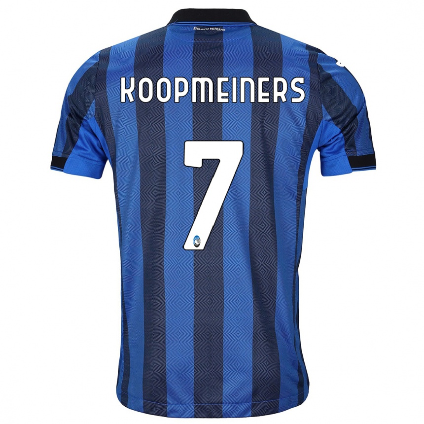 Niño Fútbol Camiseta Teun Koopmeiners #7 Azul Negro 1ª Equipación 2023/24