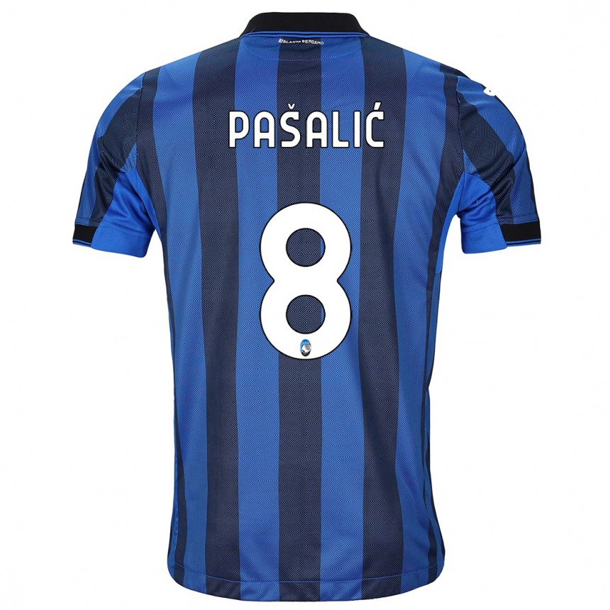 Niño Fútbol Camiseta Mario Pasalic #8 Azul Negro 1ª Equipación 2023/24