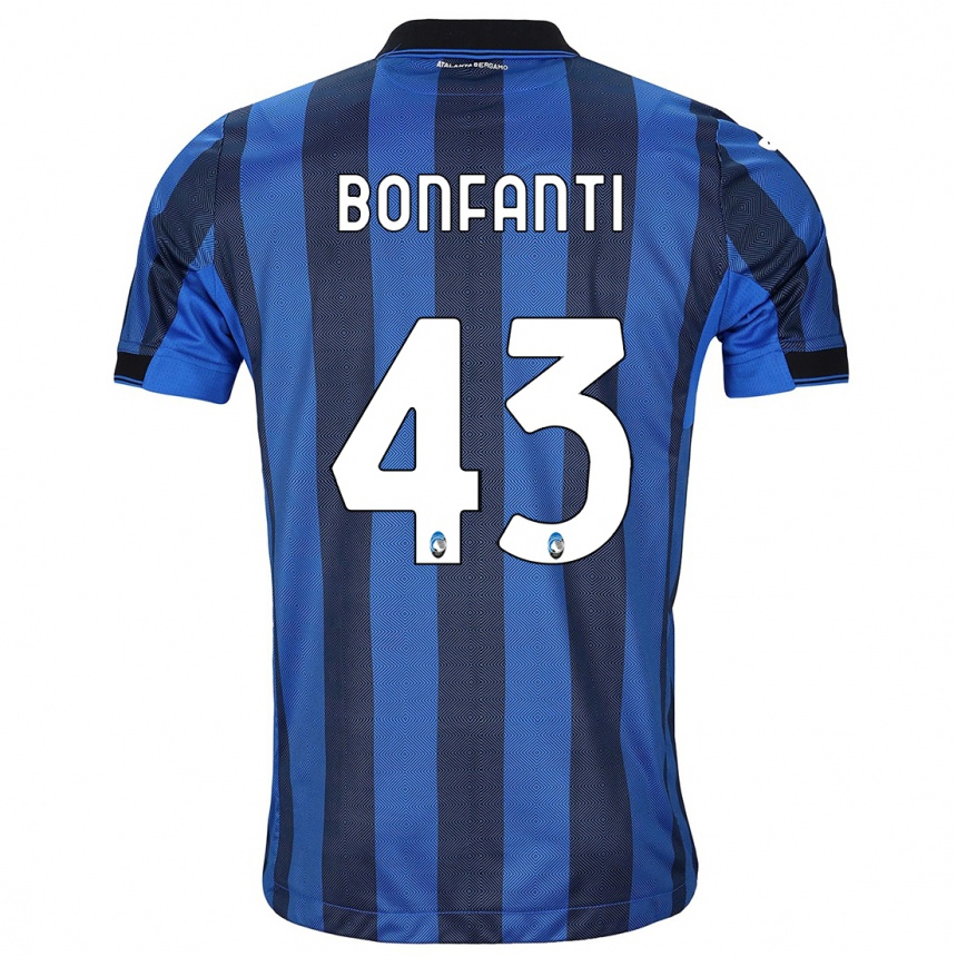 Niño Fútbol Camiseta Giovanni Bonfanti #43 Azul Negro 1ª Equipación 2023/24