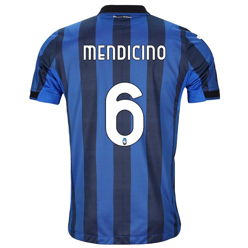 Niño Fútbol Camiseta Leonardo Mendicino #6 Azul Negro 1ª Equipación 2023/24