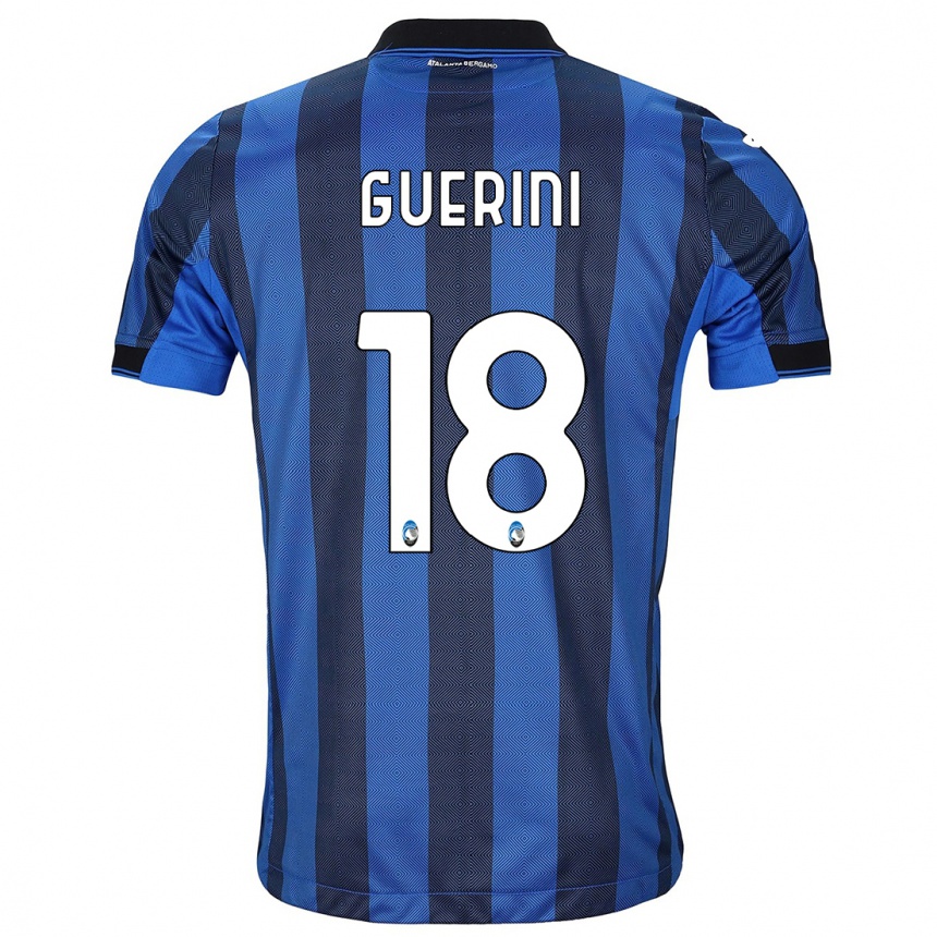 Niño Fútbol Camiseta Alessio Guerini #18 Azul Negro 1ª Equipación 2023/24