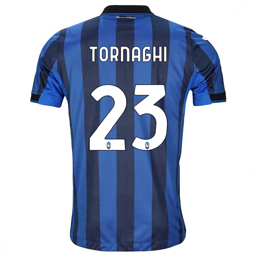 Niño Fútbol Camiseta Pietro Tornaghi #23 Azul Negro 1ª Equipación 2023/24