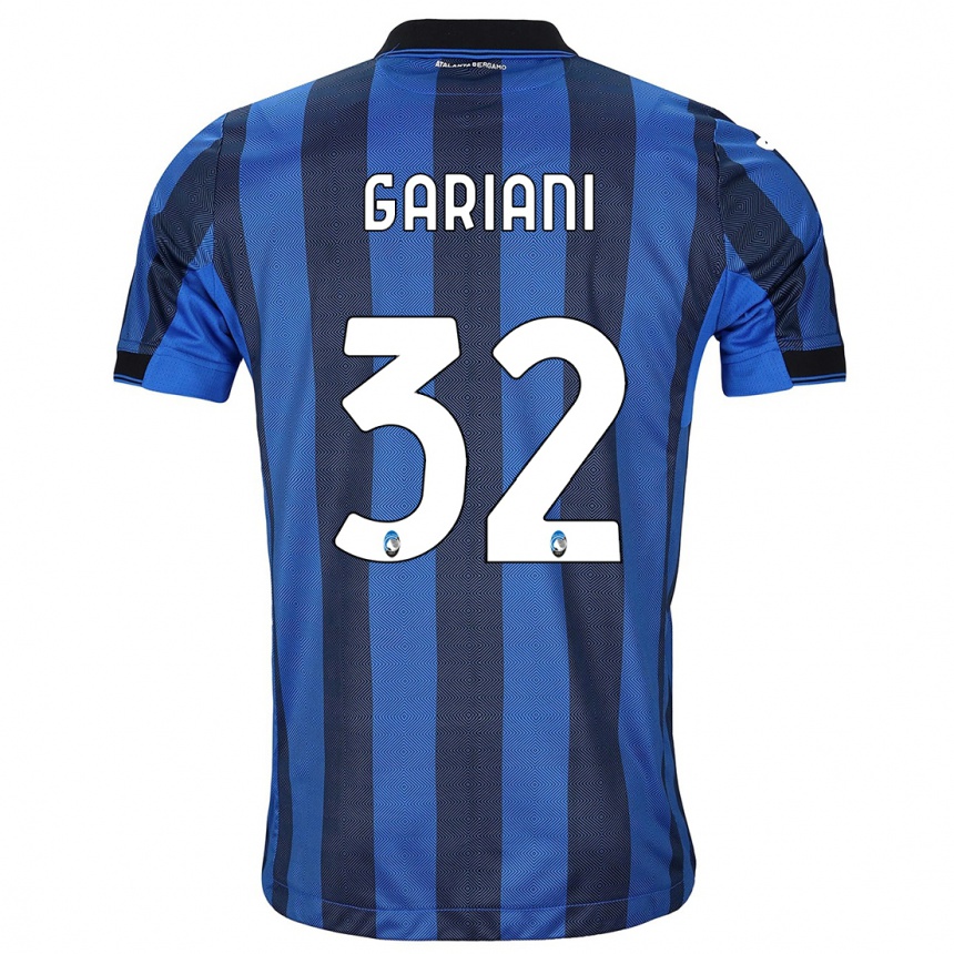 Niño Fútbol Camiseta Niccolò Gariani #32 Azul Negro 1ª Equipación 2023/24