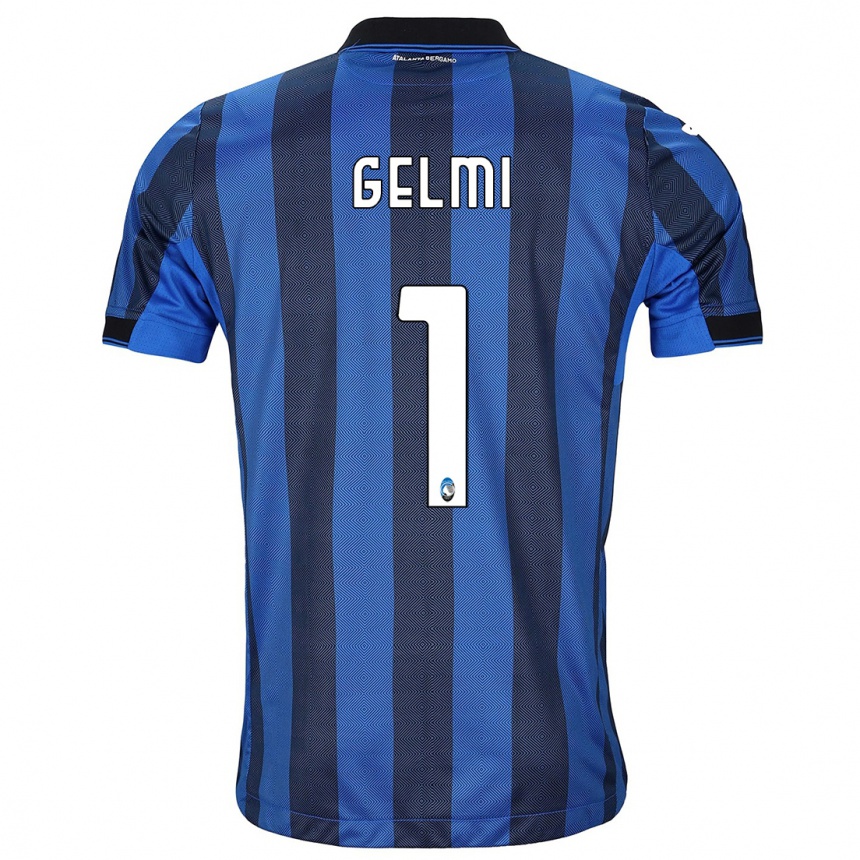 Niño Fútbol Camiseta Ludovico Gelmi #1 Azul Negro 1ª Equipación 2023/24