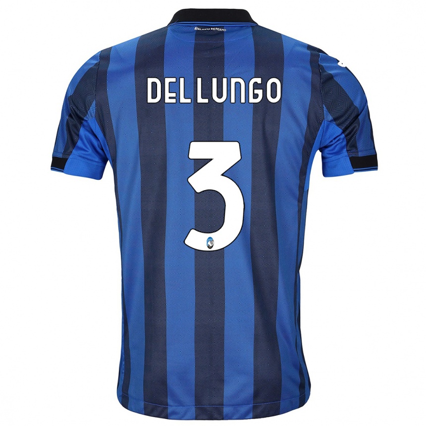 Niño Fútbol Camiseta Tommaso Del Lungo #3 Azul Negro 1ª Equipación 2023/24