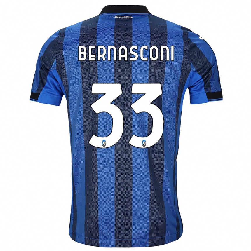 Niño Fútbol Camiseta Lorenzo Bernasconi #33 Azul Negro 1ª Equipación 2023/24