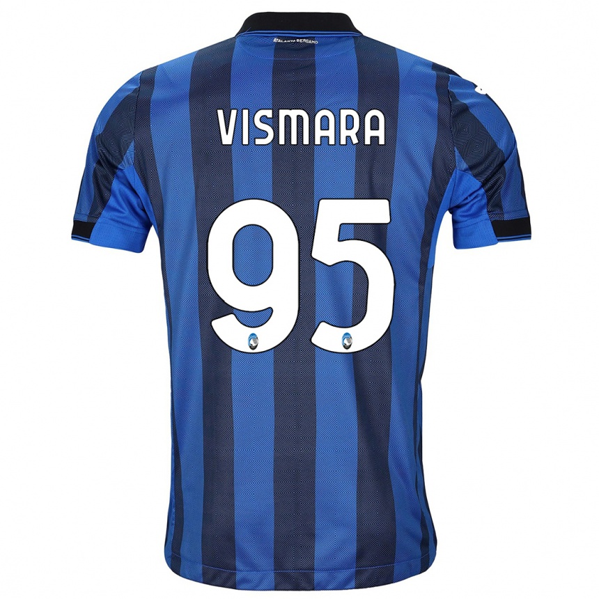 Niño Fútbol Camiseta Paolo Vismara #95 Azul Negro 1ª Equipación 2023/24