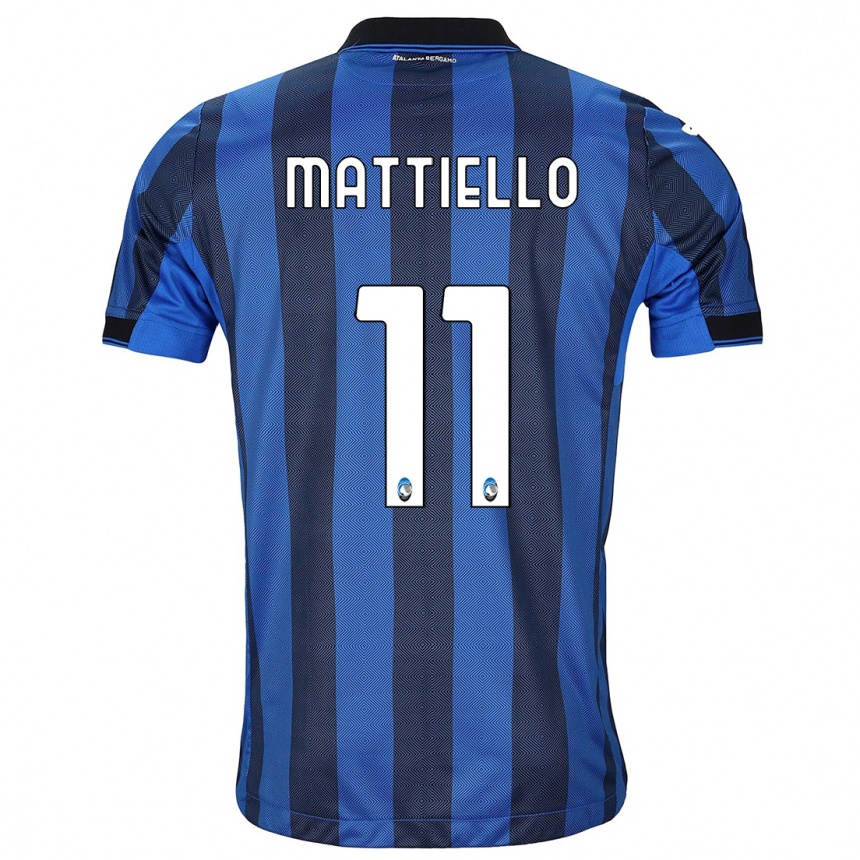 Niño Fútbol Camiseta Federico Mattiello #11 Azul Negro 1ª Equipación 2023/24