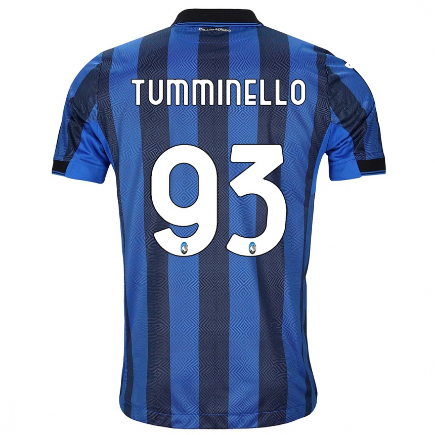 Niño Fútbol Camiseta Marco Tumminello #93 Azul Negro 1ª Equipación 2023/24