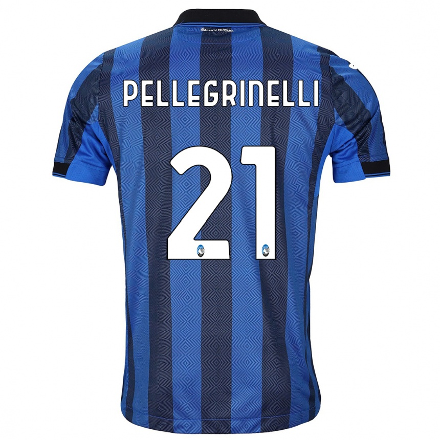 Niño Fútbol Camiseta Giorgia Pellegrinelli #21 Azul Negro 1ª Equipación 2023/24