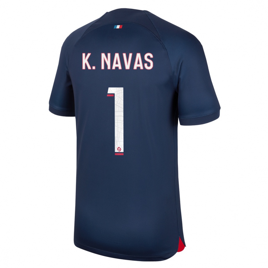 Niño Fútbol Camiseta Keylor Navas #1 Azul Rojo 1ª Equipación 2023/24