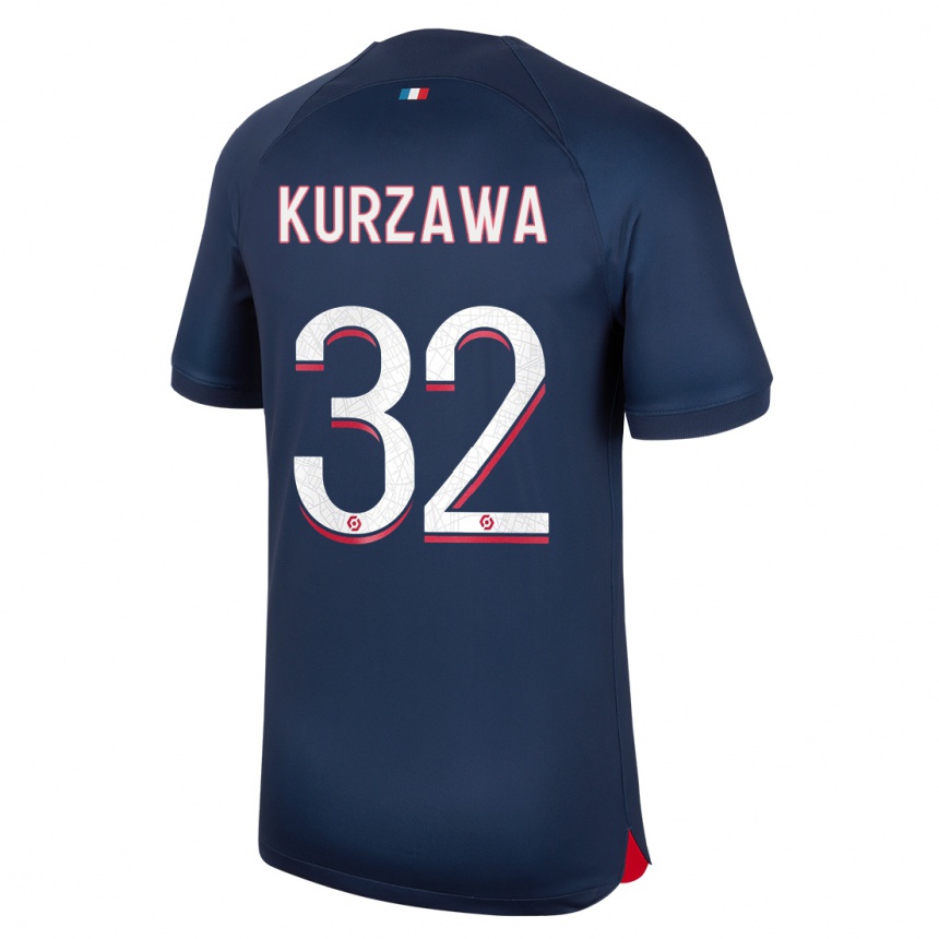 Niño Fútbol Camiseta Layvin Kurzawa #32 Azul Rojo 1ª Equipación 2023/24