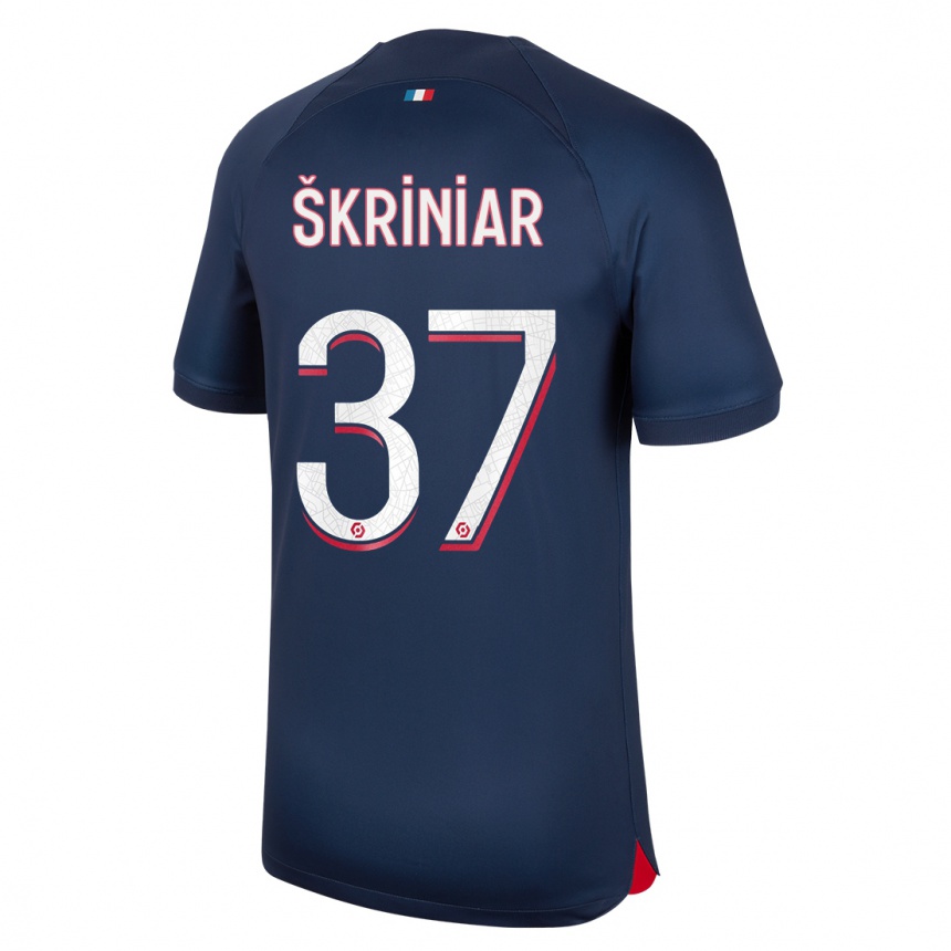 Niño Fútbol Camiseta Milan Skriniar #37 Azul Rojo 1ª Equipación 2023/24