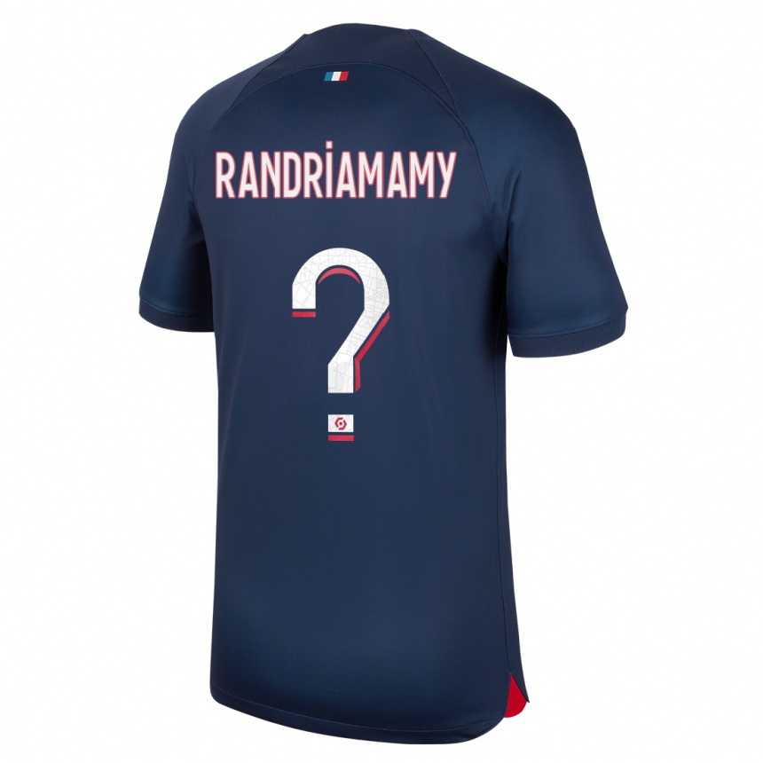 Niño Fútbol Camiseta Mathyas Randriamamy #0 Azul Rojo 1ª Equipación 2023/24