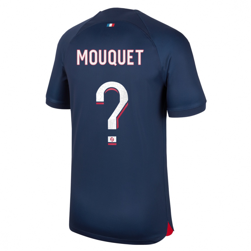 Niño Fútbol Camiseta Louis Mouquet #0 Azul Rojo 1ª Equipación 2023/24