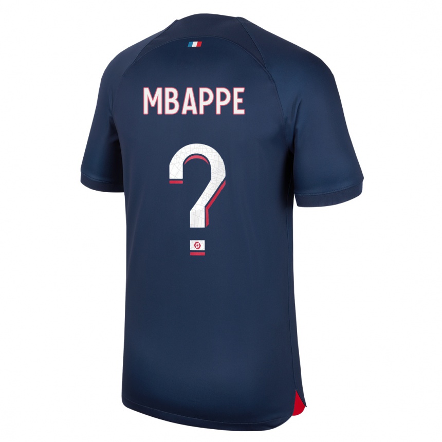 Niño Fútbol Camiseta Ethan Mbappe #0 Azul Rojo 1ª Equipación 2023/24