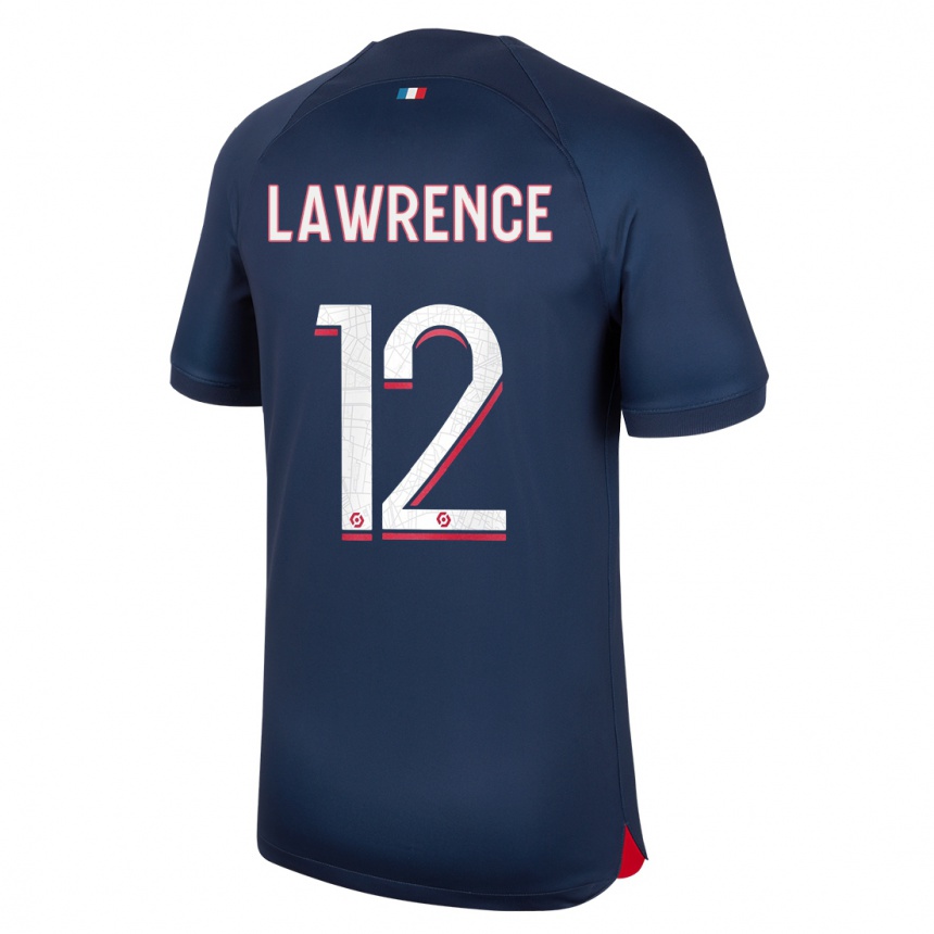 Niño Fútbol Camiseta Ashley Lawrence #12 Azul Rojo 1ª Equipación 2023/24