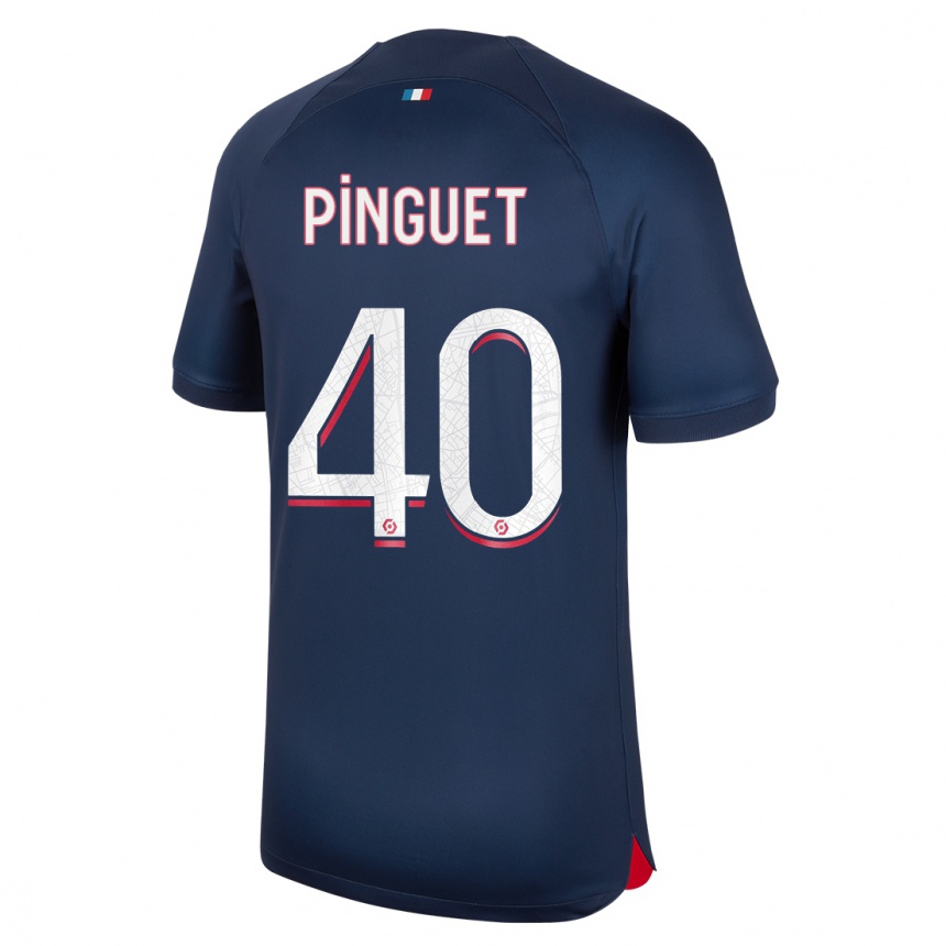 Niño Fútbol Camiseta Alice Pinguet #40 Azul Rojo 1ª Equipación 2023/24