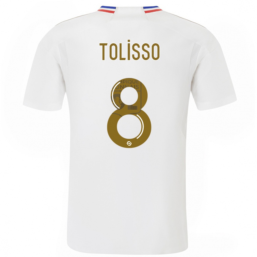 Niño Fútbol Camiseta Corentin Tolisso #8 Blanco 1ª Equipación 2023/24