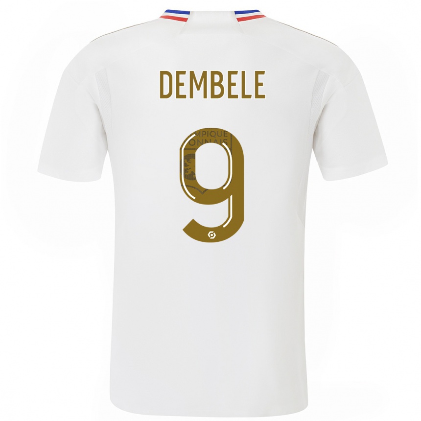 Niño Fútbol Camiseta Moussa Dembele #9 Blanco 1ª Equipación 2023/24