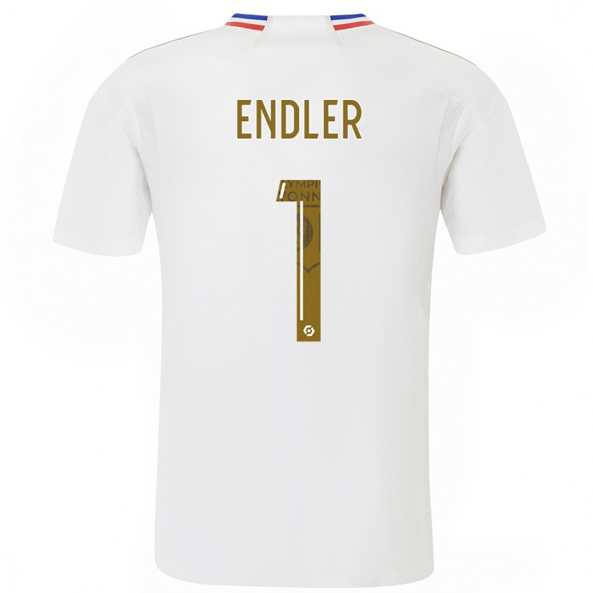 Niño Fútbol Camiseta Christiane Endler #1 Blanco 1ª Equipación 2023/24