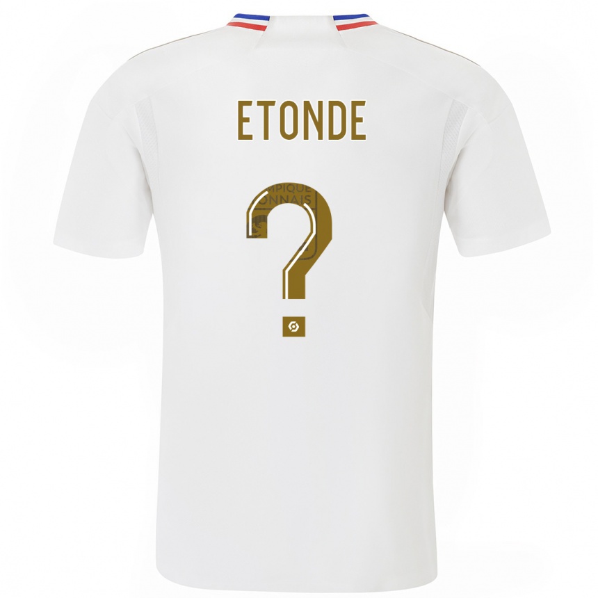 Niño Fútbol Camiseta Emeric Etonde #0 Blanco 1ª Equipación 2023/24