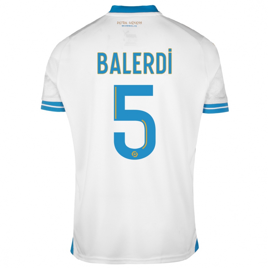 Niño Fútbol Camiseta Leonardo Balerdi #5 Blanco 1ª Equipación 2023/24