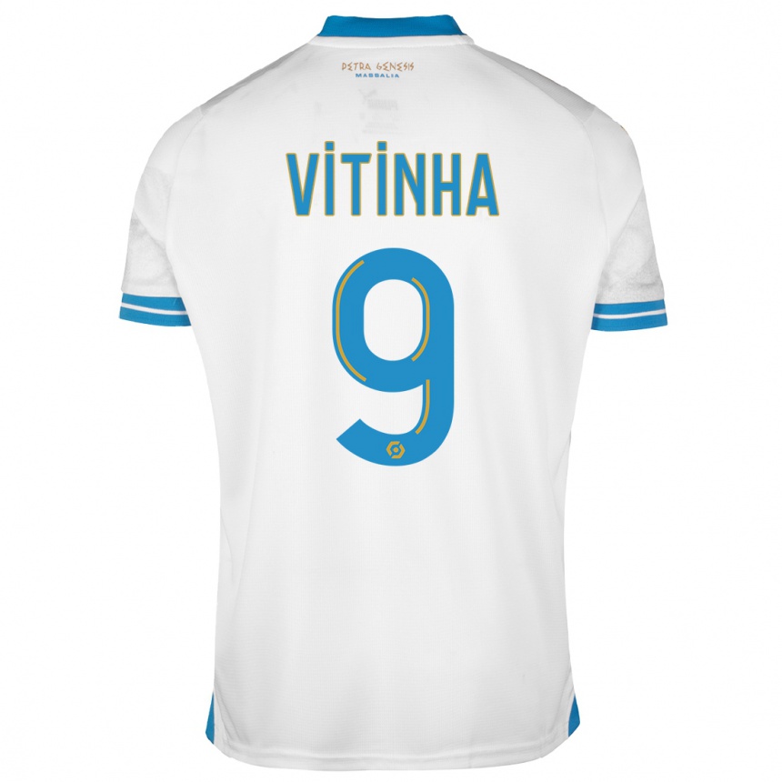 Niño Fútbol Camiseta Vitinha #9 Blanco 1ª Equipación 2023/24