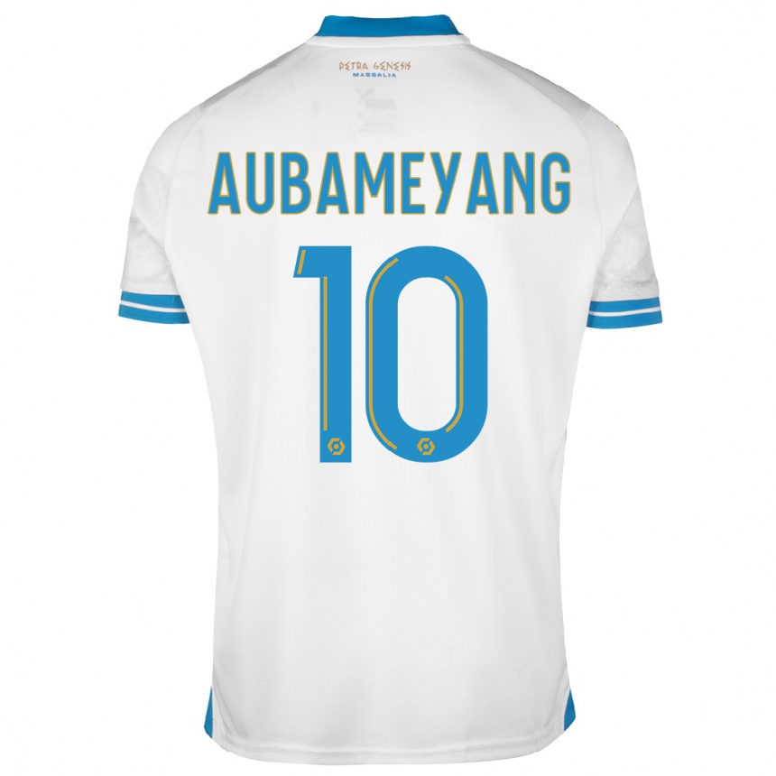 Niño Fútbol Camiseta Pierre-Emerick Aubameyang #10 Blanco 1ª Equipación 2023/24