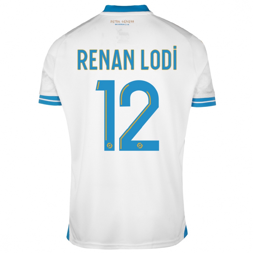 Niño Fútbol Camiseta Renan Lodi #12 Blanco 1ª Equipación 2023/24