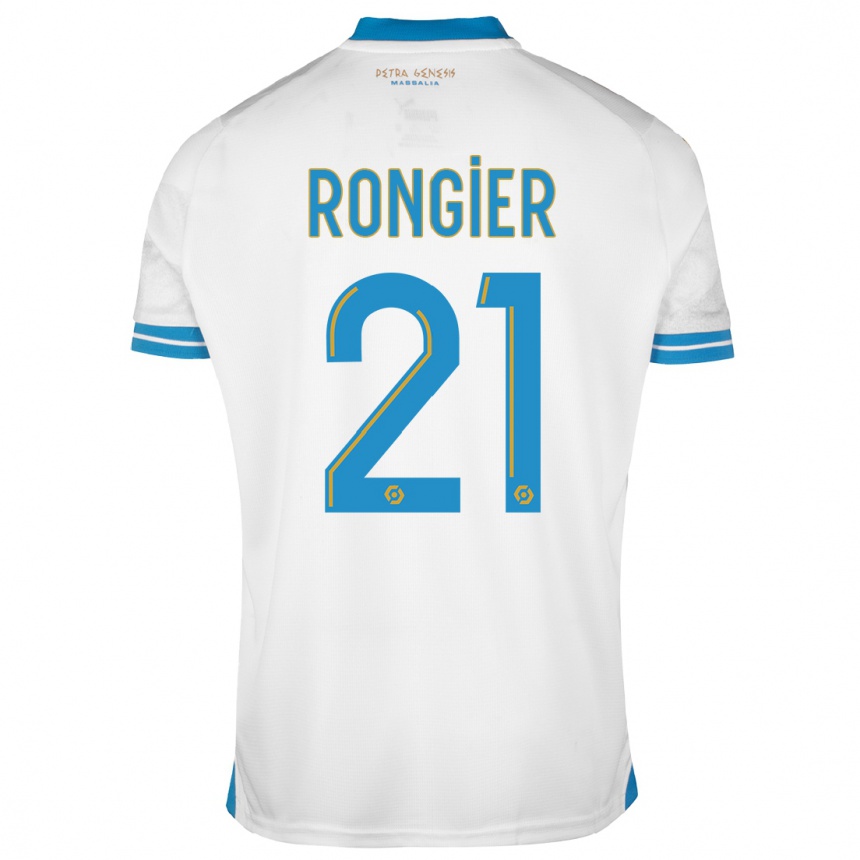 Niño Fútbol Camiseta Valentin Rongier #21 Blanco 1ª Equipación 2023/24