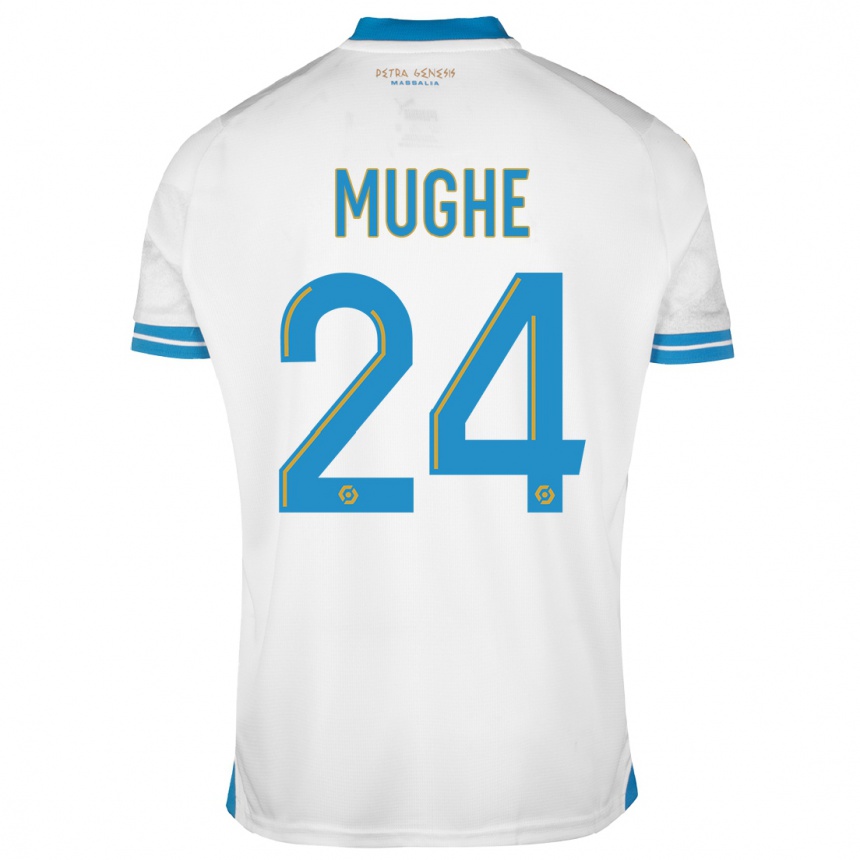 Niño Fútbol Camiseta François Mughe #24 Blanco 1ª Equipación 2023/24