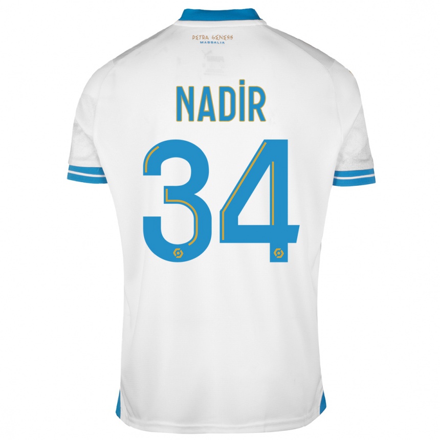 Niño Fútbol Camiseta Bilal Nadir #34 Blanco 1ª Equipación 2023/24