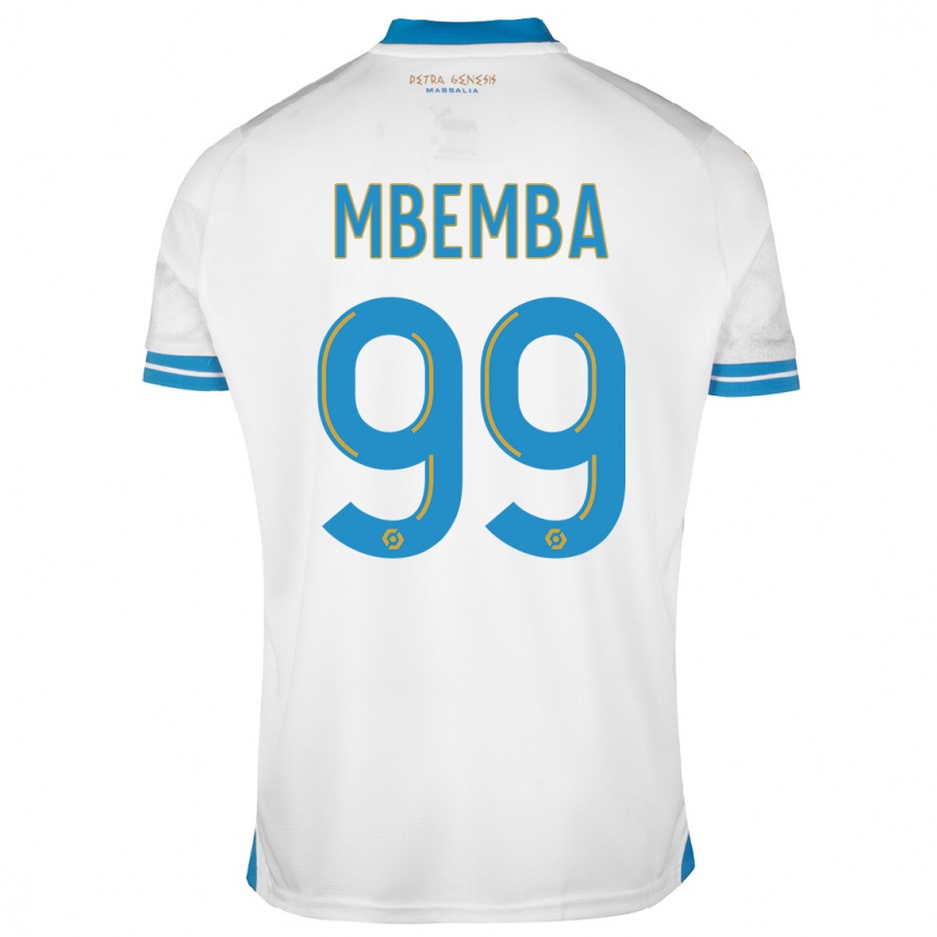 Niño Fútbol Camiseta Chancel Mbemba #99 Blanco 1ª Equipación 2023/24