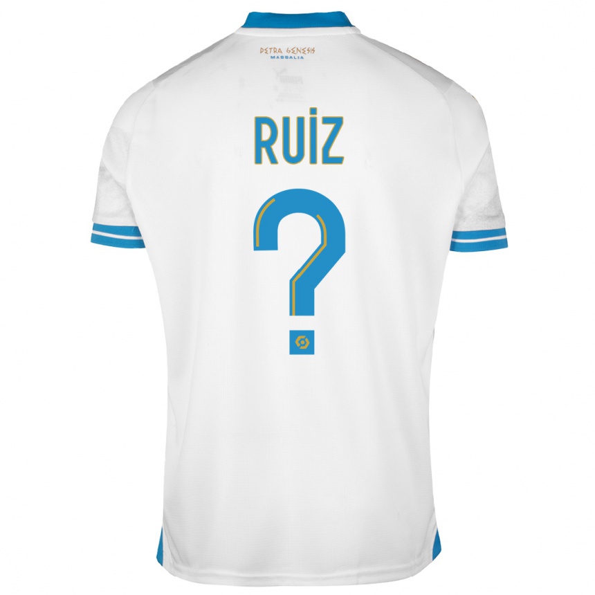 Niño Fútbol Camiseta Pedro Ruiz #0 Blanco 1ª Equipación 2023/24