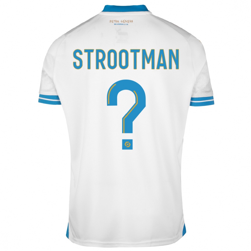 Niño Fútbol Camiseta Kevin Strootman #0 Blanco 1ª Equipación 2023/24