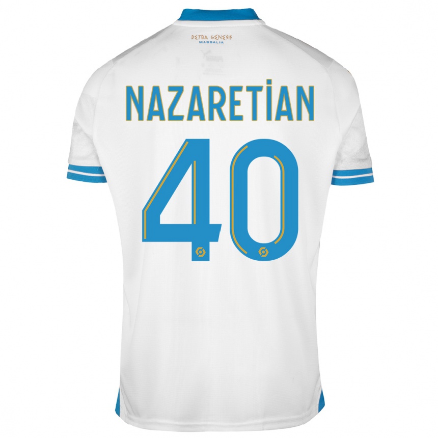 Niño Fútbol Camiseta Manuel Nazaretian #40 Blanco 1ª Equipación 2023/24