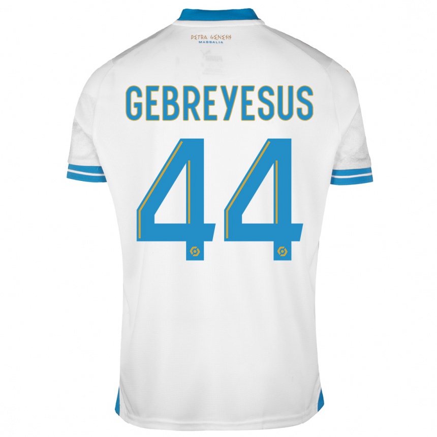Niño Fútbol Camiseta Esey Gebreyesus #44 Blanco 1ª Equipación 2023/24