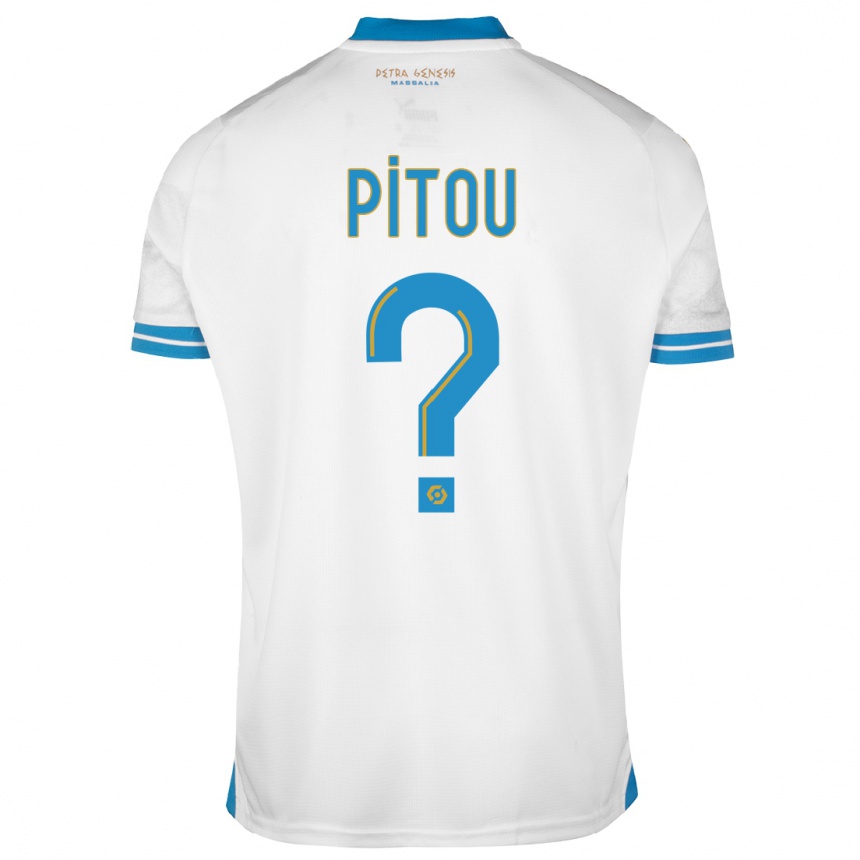 Niño Fútbol Camiseta Jonathan Pitou #0 Blanco 1ª Equipación 2023/24