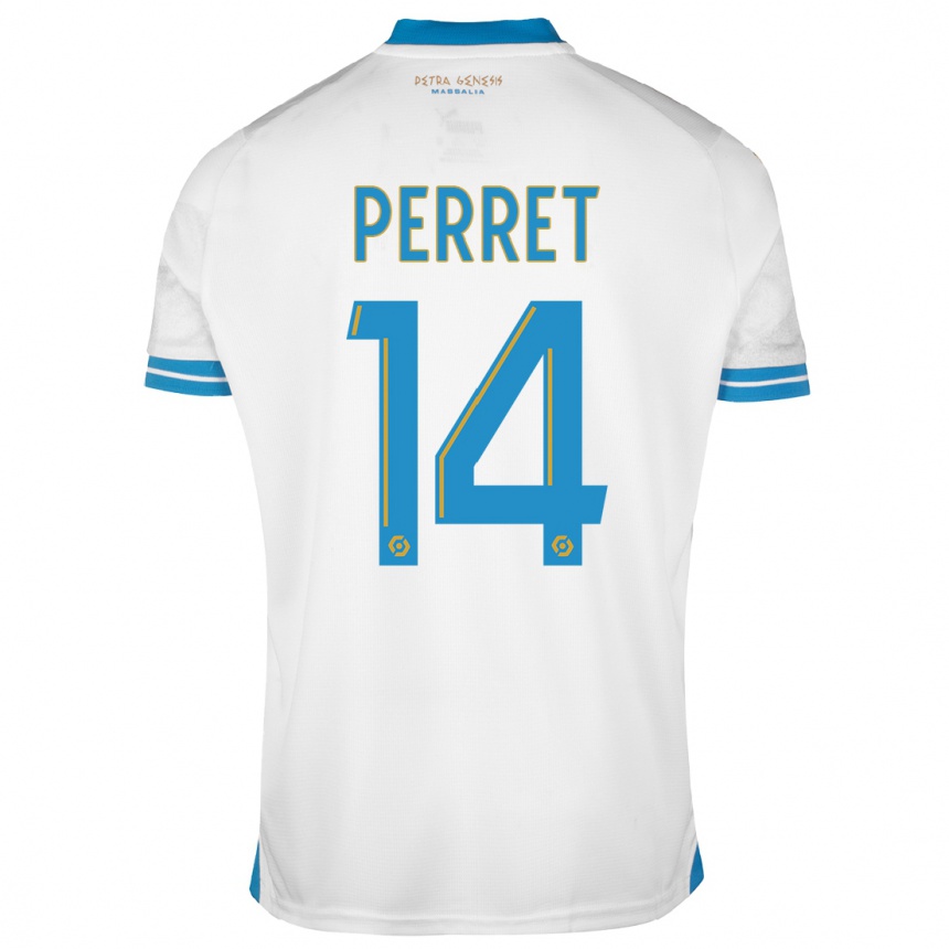 Niño Fútbol Camiseta Jenny Perret #14 Blanco 1ª Equipación 2023/24