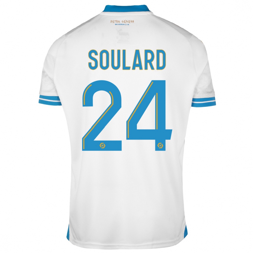 Niño Fútbol Camiseta Amandine Soulard #24 Blanco 1ª Equipación 2023/24