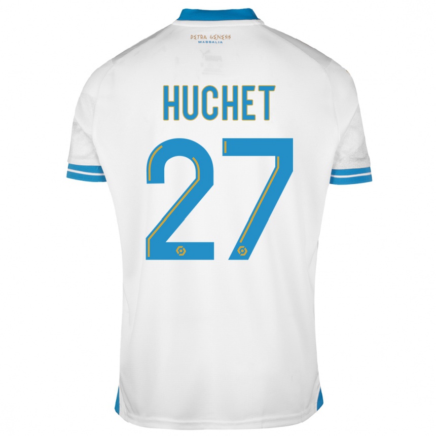 Niño Fútbol Camiseta Sarah Huchet #27 Blanco 1ª Equipación 2023/24