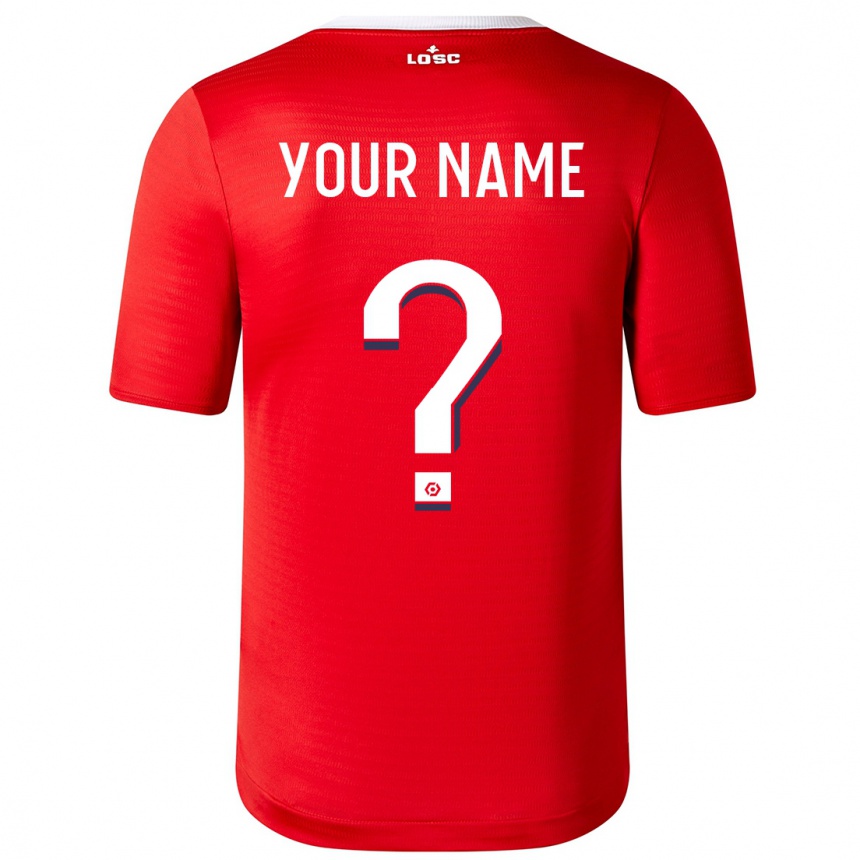 Niño Fútbol Camiseta Su Nombre #0 Rojo 1ª Equipación 2023/24